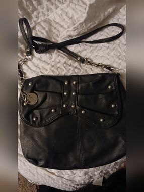 LULU Studded Black Crossbody Bag